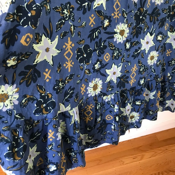 SONOMA Blue Floral Sleeveless Midi Dress Linen Rayon Women’s Plus Size 5X - Picture 6 of 16